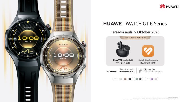 Memimpin Pasar Wearable, Huawei akan Meluncurkan HUAWEI WATCH GT 6 Series — Satu-satunya Smartwatch Fashion dengan Daya Tahan Baterai 21 Hari Serta Fitur Olahraga & Pemantauan Kesehatan Canggih, Elegan di Kantor, Tangguh di Lapangan