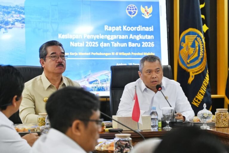 Cek Kesiapan Angkutan Nataru di Maluku, Menhub Dudy Ingatkan Potensi Cuaca Ekstrem