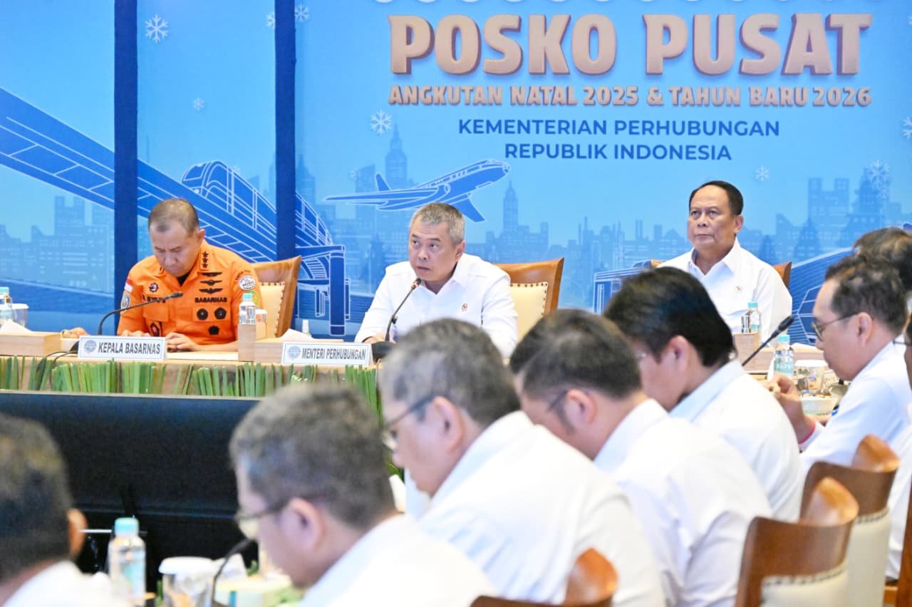 Menhub Dudy Buka Posko Pusat Angkutan Natal dan Tahun Baru 2025/2026