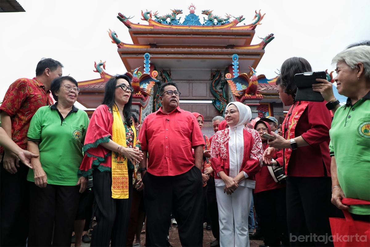 Wagub DKI Tinjau Perayaan Imlek di Klenteng Bio Hok Tek Tjeng Sin