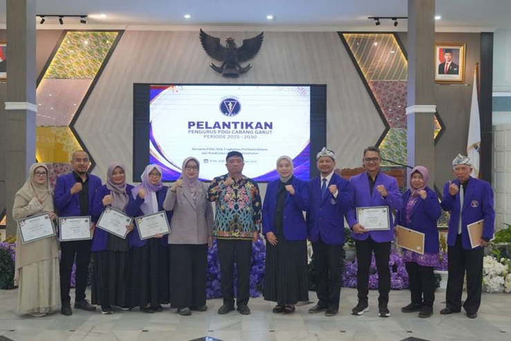 Kepengurusan PDGI Cabang Garut Periode 2025-2030 Resmi Dilantik