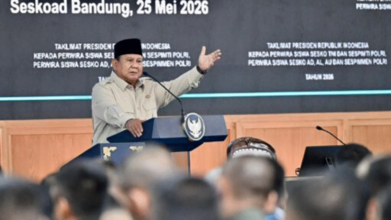 Presiden Prabowo Sampaikan Taklimat kepada Seribu Perwira Siswa TNI dan Polri
