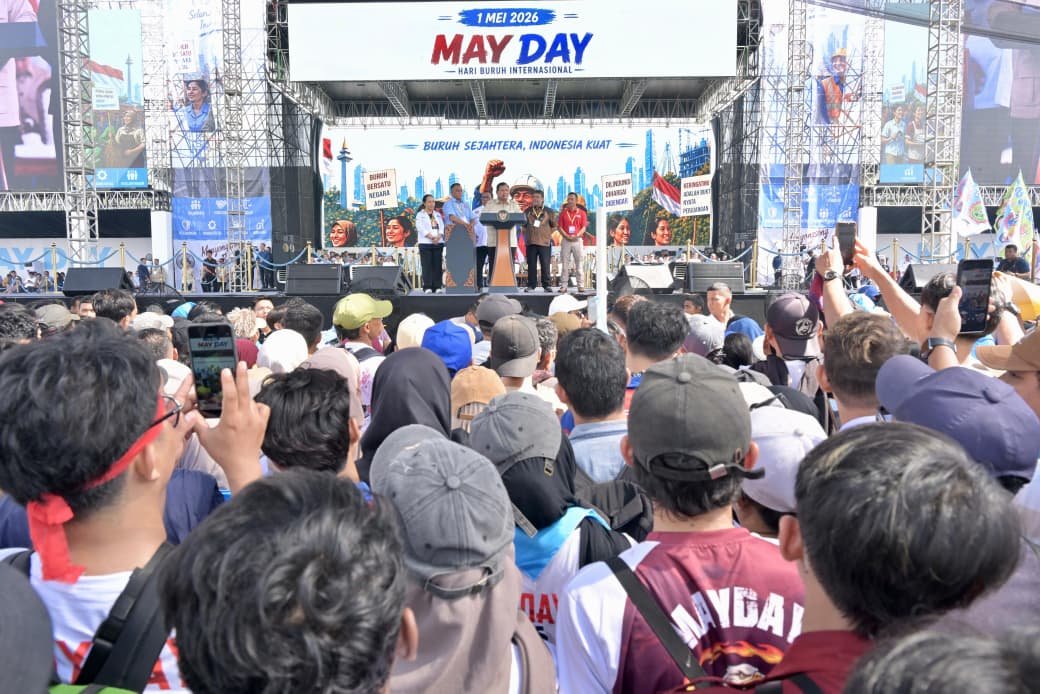 Suara Buruh Bergema di Monas: Apresiasi Atas Kehadiran Presiden Prabowo