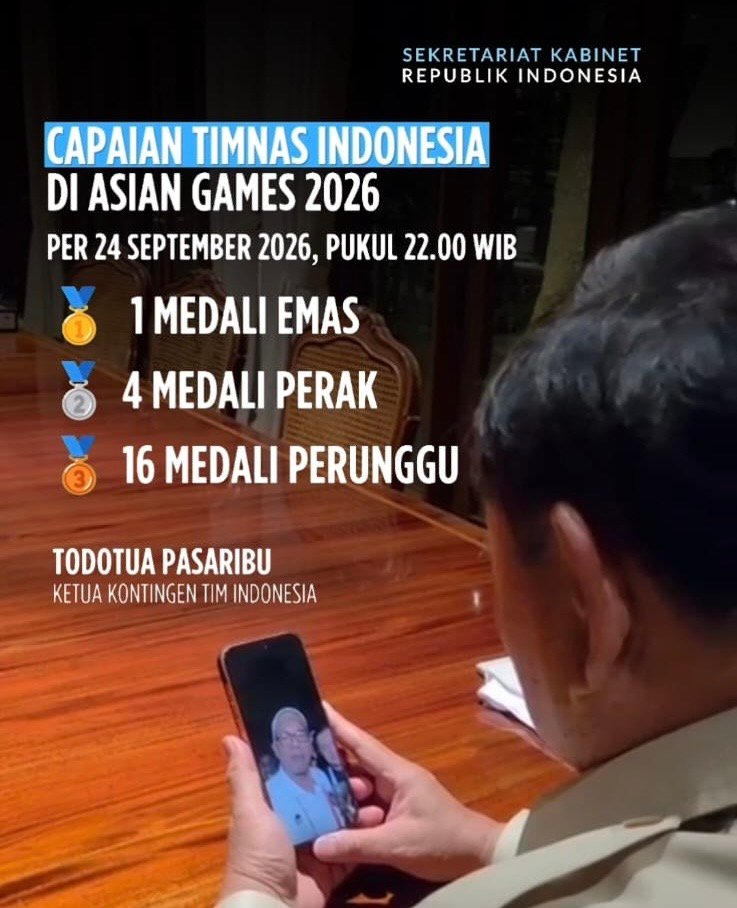 Seskab Teddy Ungkap Momen Presiden Prabowo Telepon Tim Bulu Tangkis Usai Raih Emas Asian Games 2026